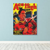 Ace High Magazine Hoesje 3 Canvas Afdruk (Insitu (Houten vloer))