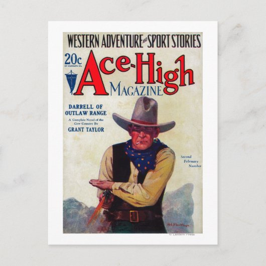 Ace High Magazine Hoesje Briefkaart (Voorkant)
