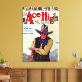 Ace High Magazine Hoesje Canvas Afdruk (Insitu (Woonkamer))