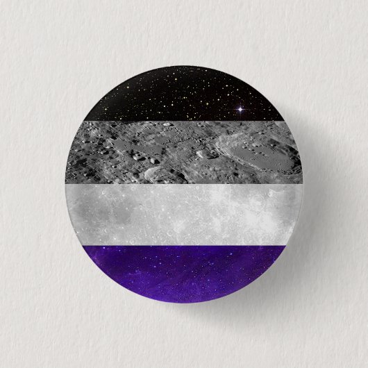 Ace in Space - Ace Pride Flag/Asexual/Space Ronde Button 3,2 Cm (Voorkant)