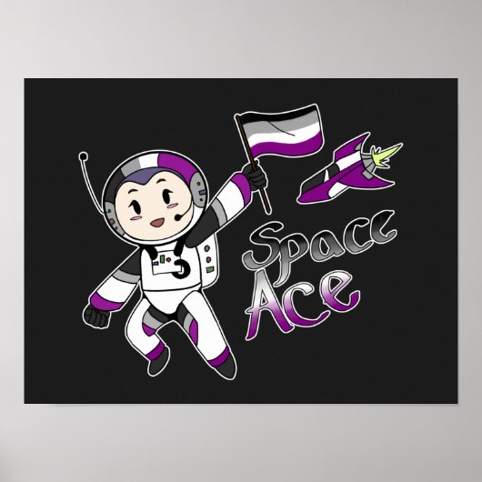 Ace in Space (Aseksuele Pride) Poster (Voorkant)