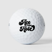 Ace in the Hole Grappig Eenvoudig  Retro Golfballen (Voorkant)