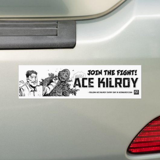 Ace Kilroy "Doe mee in de strijd!" Bumpersticker (Op auto)