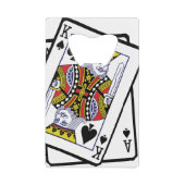 Ace & King of Spades 21st Birthday Creditkaart Flessenopener (Voorkant)