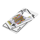 Ace & King of Spades 21st Birthday Creditkaart Flessenopener (Voorkant Gekanteld)