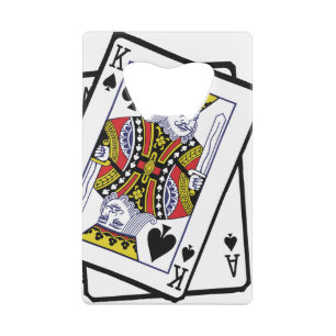 Ace & King of Spades 21st Birthday Creditkaart Flessenopener