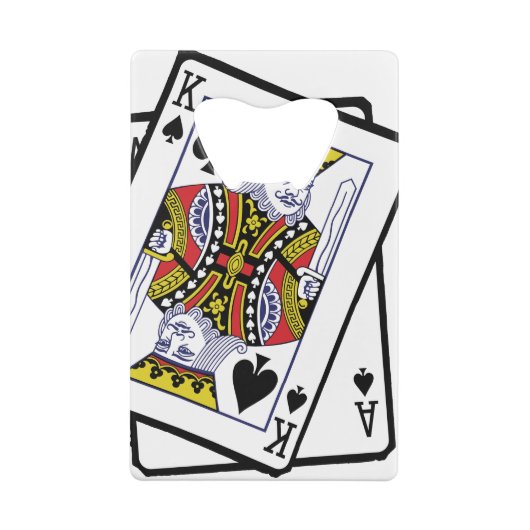 Ace & King of Spades 21st Birthday Creditkaart Flessenopener (Achterkant)