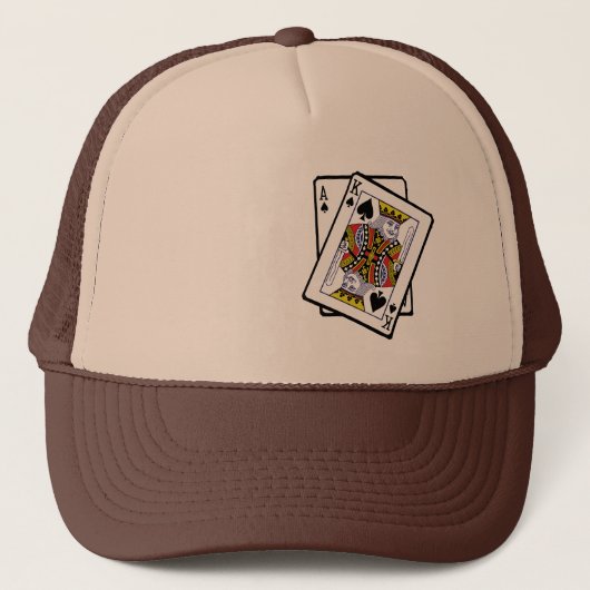 Ace & King of Spades 21st Birthday Trucker Pet (Voorkant)
