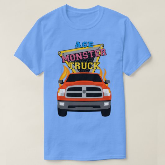 Ace name met monstertruck t-shirt (Design voorkant)