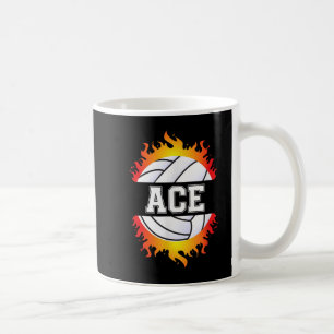 Ace Name Volleyball Player Boys Ball and Net Sport Koffiemok