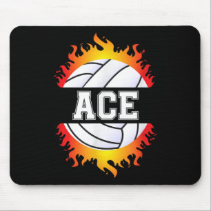 Ace Name Volleyball Player Boys Ball and Net Sport Muismat