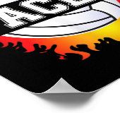 Ace Name Volleyball Player Boys Ball and Net Sport Poster (Hoek)