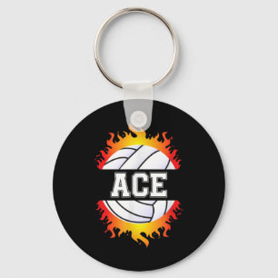 Ace Name Volleyball Player Boys Ball and Net Sport Sleutelhanger