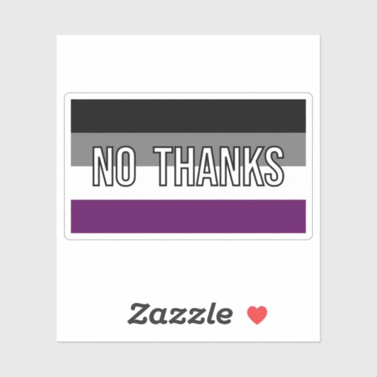 Ace No Bedankt Funny Flag Sticker (Vel)