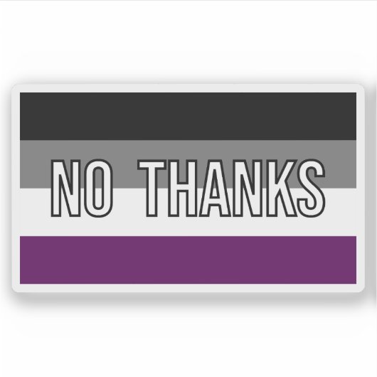 Ace No Bedankt Funny Flag Sticker (Voorkant)