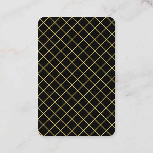 Ace of barber geel zwart visitekaartje (Achterkant)