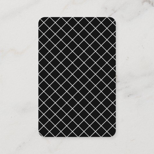 Ace of barbers zwart-wit visitekaartje (Achterkant)