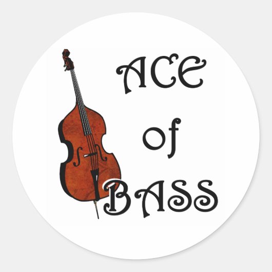 Ace of Bass Ronde Sticker (Voorkant)