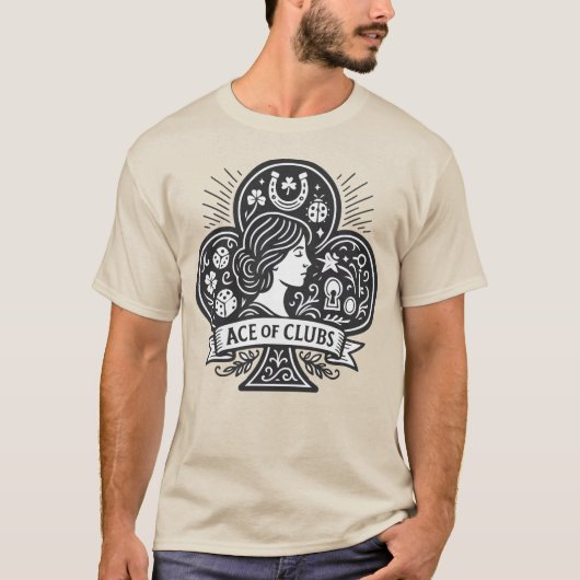 Ace of Clubs - Lady Luck Cameo T-shirt (Voorkant)