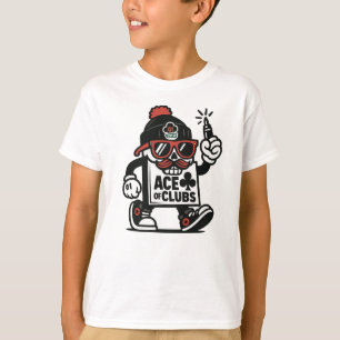 Ace of Clubs Street Mascot - Poker Grind Crew T-shirt