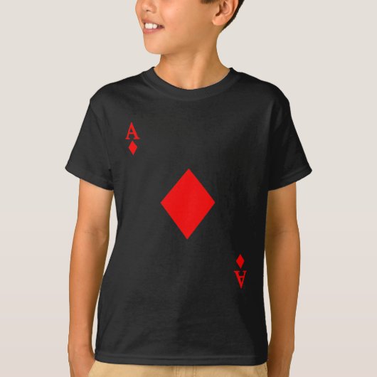 Ace of Diamond Deck of Cards Halloween Costume T-shirt (Voorkant)