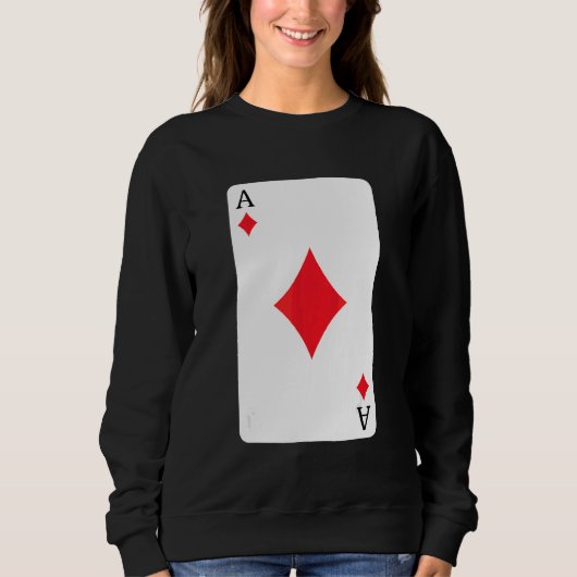 Ace of Diamonds dat Kaart ACE Kaart speelt Trui (Voorkant)