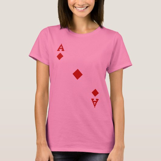 Ace of Diamonds Pixelated Diamonds T-shirt (Voorkant)