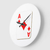 Ace of Diamonds Playing Card Grote Klok (Hoek)