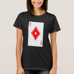 Ace of Diamonds Poker Kaart Games speelkaartjes bl T-shirt