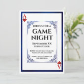 Ace of Hearts Blue Game Nacht Spelen Kaart (Staand voorkant)