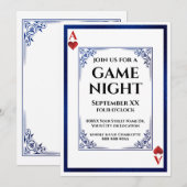 Ace of Hearts Blue Game Nacht Spelen Kaart (Voorkant / Achterkant)