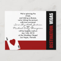 Ace of Hearts Destination Vegas Wedding Invitation