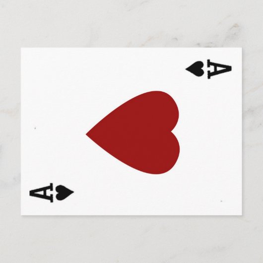 Ace of Hearts Destination Vegas Wedding Invitation Uitnodiging Briefkaart (Achterkant)