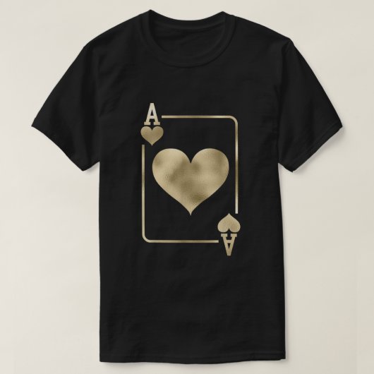 Ace of Hearts Glam Playing Card Halloween Costume T-shirt (Design voorkant)