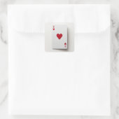 Ace of Hearts kaart - Initiaal sticker (Tas)
