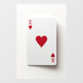 Ace of Hearts Kaart - Initialen Cling Raamsticker (Vel)