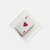 Ace of Hearts Kaart - Initialen Servet (Hoek)