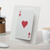 Ace of Hearts Kaart - Initialen Teken Reclamebord Met Voetstuk (Insitu)