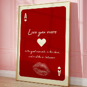 Ace of Hearts Love You Meer Romantisch Spelen Kaar Poster