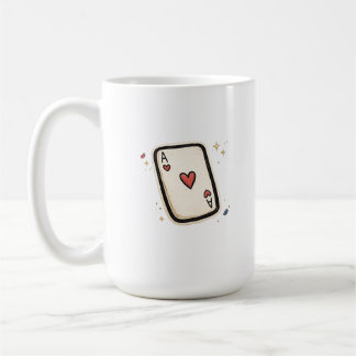 Ace of Hearts Minimal Playing Card Art Koffiemok