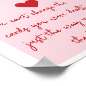 Ace of Hearts Poker Roze Esthetische Quote Poster (Hoek)