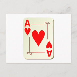 Ace of Hearts-speelkaart Briefkaart