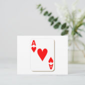 Ace of Hearts-speelkaart Briefkaart (Staand voorkant)