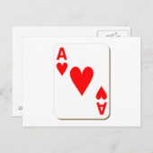 Ace of Hearts-speelkaart Briefkaart (Voorkant / Achterkant)