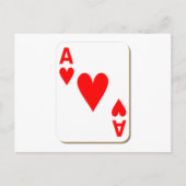 Ace of Hearts-speelkaart Briefkaart (Voorkant)
