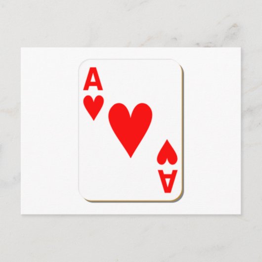 Ace of Hearts-speelkaart Briefkaart (Voorkant)