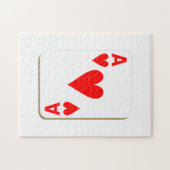 Ace of Hearts-speelkaart Legpuzzel (Horizontaal)