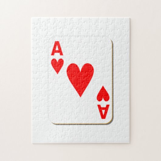 Ace of Hearts-speelkaart Legpuzzel (Verticaal)