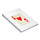 Ace of Hearts-speelkaart Notitieboek (Rechterzijde)