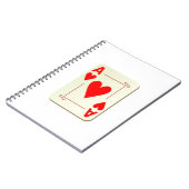Ace of Hearts-speelkaart Notitieboek (Linkerzijde)